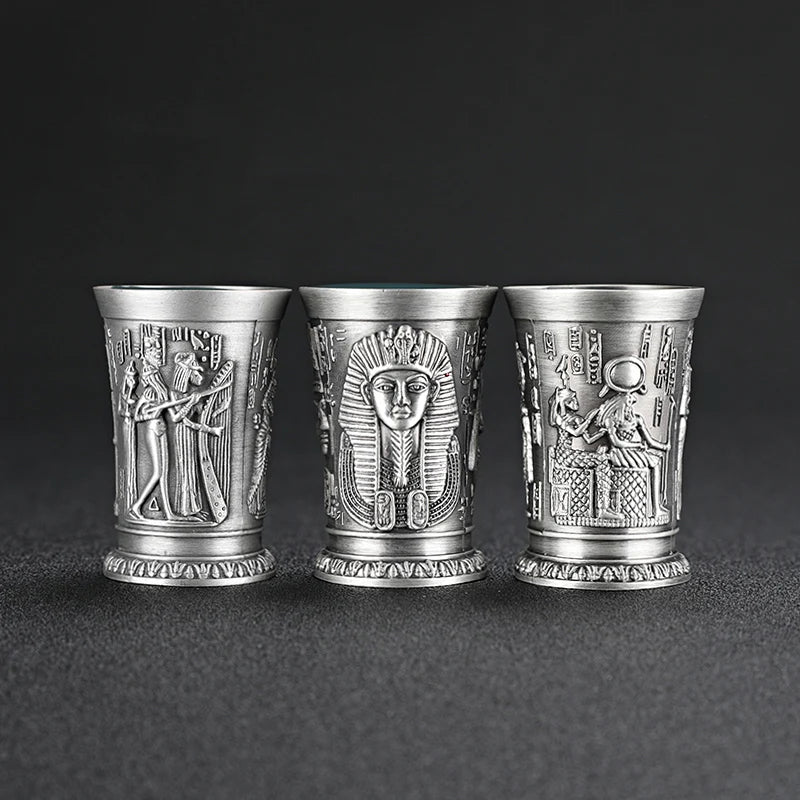1PCS Zinc Alloy Creative Ancient Egypt Shot Glass Bar Accessories